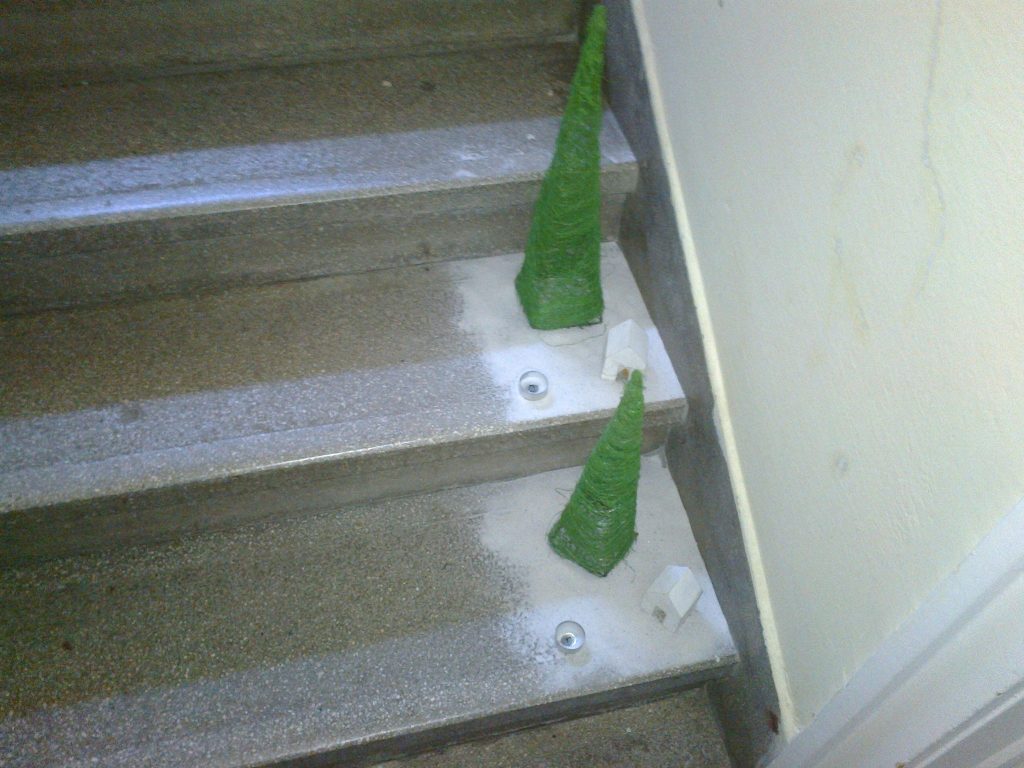 Fenyőerdő a lépcsőházban